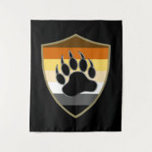 Fahne "Masculine and Sleek Gay Bear Pride" Wandteppich (Vorderseite)