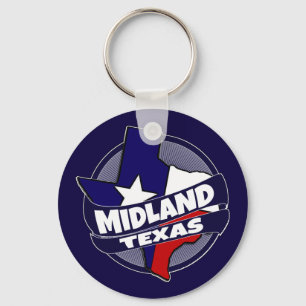 Fahne Midland Texas platzt Schlüsselanhänger