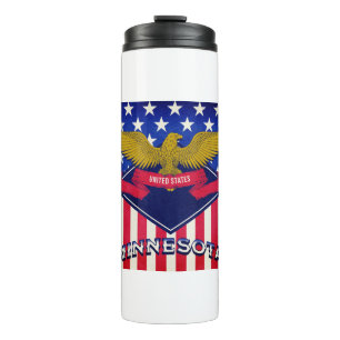 Fahne Minnesota USA Thermosbecher