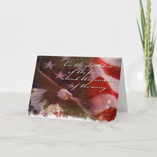 Fahne mit Adler-4 Karte (Vorderseite)