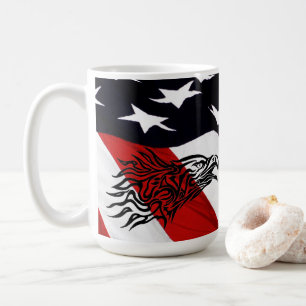 Fahne mit schreiender Adlergrafik Kaffeetasse