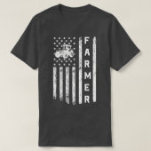 Fahne mit Traktor-Patriotic-Bauer T-Shirt (Design vorne)