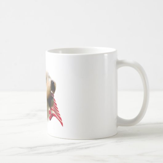 Fahne mit weichem Wheaten Terrier Kaffeetasse (Rechts)