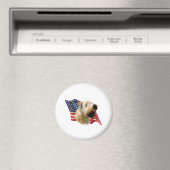 Fahne mit weichem Wheaten Terrier Magnet (In Situ (Geschirrspüler))
