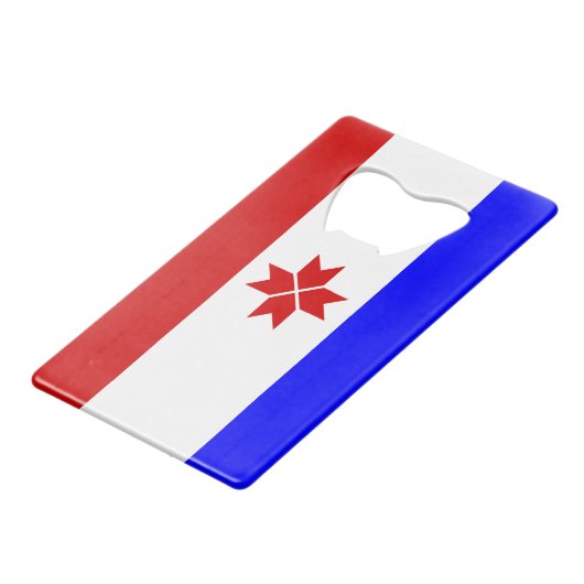 Fahne Mordovia Geldbeutel Flaschenöffner (Rückseite Schrägansicht)