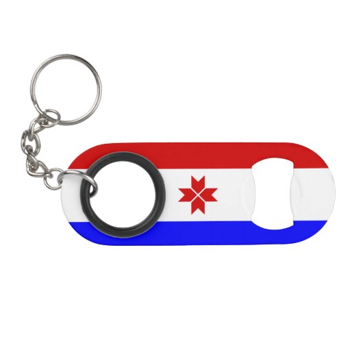 Fahne Mordovia Mini Flaschenöffner (Vorderseite (Horizontal))