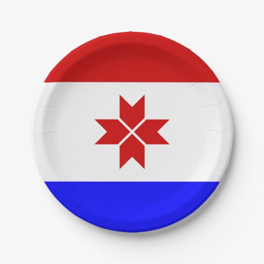 Fahne Mordovia Pappteller (Vorderseite)