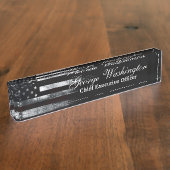 Fahne Namensplakette (Seite)