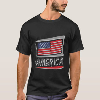 Fahne National America T-Shirt