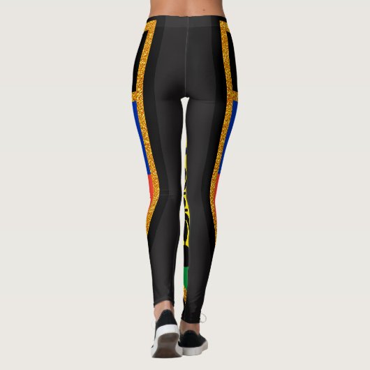 Fahne Neukaledonien Leggings (Rückseite)