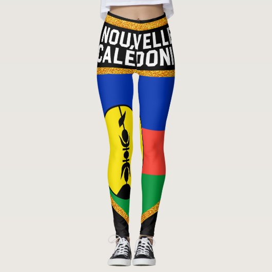 Fahne Neukaledonien Leggings (Vorderseite)