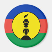 Fahne Neukaledonien Magnet (Vorne)