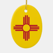 Fahne "New Mexico" Keramik Ornament (Vorne)