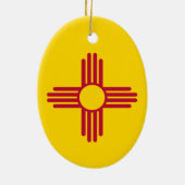 Fahne "New Mexico" Keramik Ornament (Hinten)