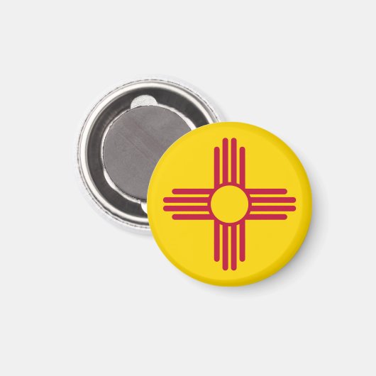 Fahne "New Mexico" Magnet (Vorderseite/Rückseite)