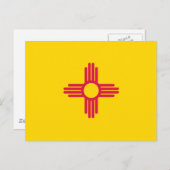 Fahne "New Mexico" Postkarte (Vorne/Hinten)