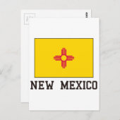 Fahne "New Mexico" Postkarte (Vorne/Hinten)