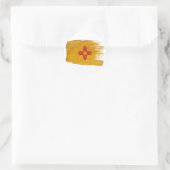 Fahne "New Mexico" Runder Aufkleber (Tasche)