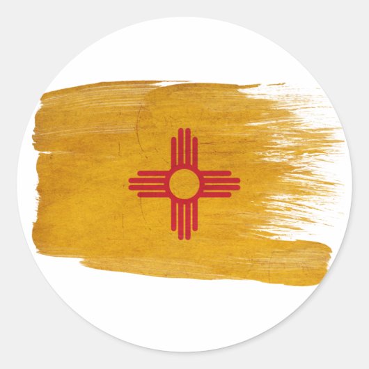 Fahne "New Mexico" Runder Aufkleber (Vorderseite)