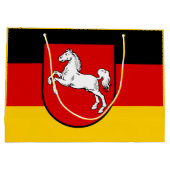 Fahne Niedersachsen Große Geschenktasche Geschenktüte (Rückseite)