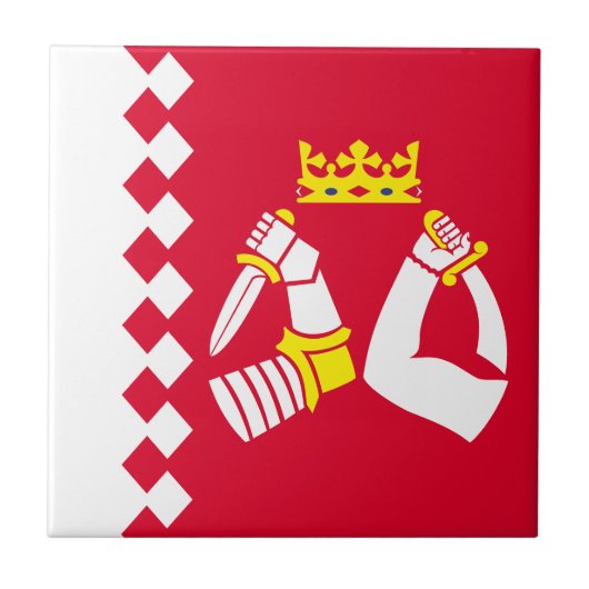 Fahne Nord Karelia Fliese (Vorderseite)