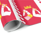 Fahne Nord Karelia Geschenkpapier (Rolleneckpunkt)