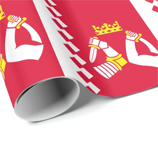 Fahne Nord Karelia Geschenkpapier (Rolleneckpunkt)