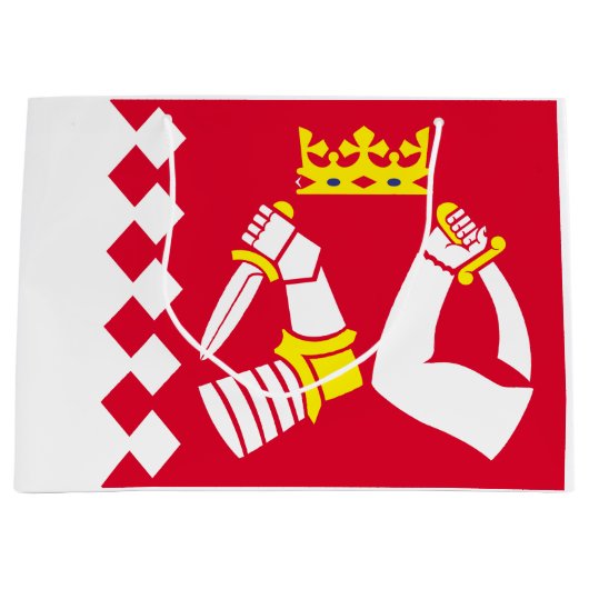 Fahne Nord Karelia Große Geschenktüte (Vorderseite)