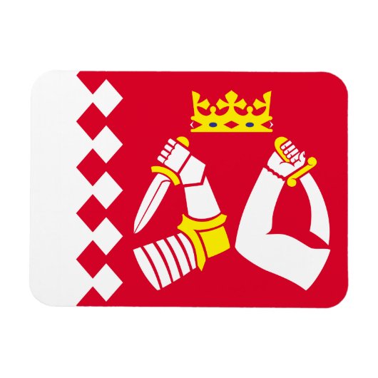 Fahne Nord Karelia Magnet (Horizontal)