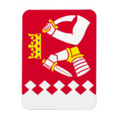 Fahne Nord Karelia Magnet (Vertikal)