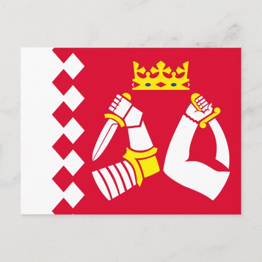 Fahne Nord Karelia Postkarte (Vorderseite)