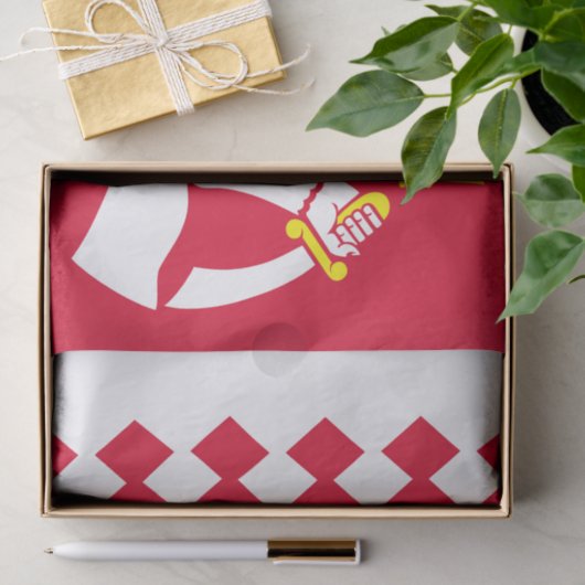 Fahne Nord Karelia Seidenpapier (Geschenk)