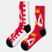 Fahne Nord Karelia Socken (Linkes Detail)