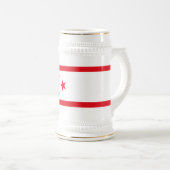 Fahne Nordzypern Bierglas (VorderseiteRechts)