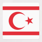 Fahne Nordzypern Etiketten (Design 1)