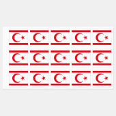 Fahne Nordzypern Etiketten (Blatt)