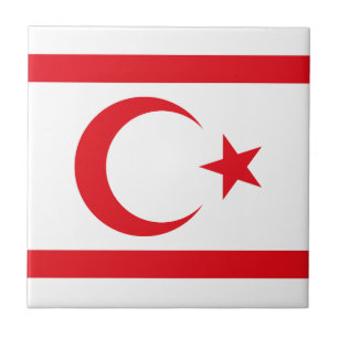 Fahne Nordzypern Fliese