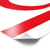 Fahne Nordzypern Fotodruck (Ecke)