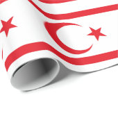 Fahne Nordzypern Geschenkpapier (Rolleneckpunkt)