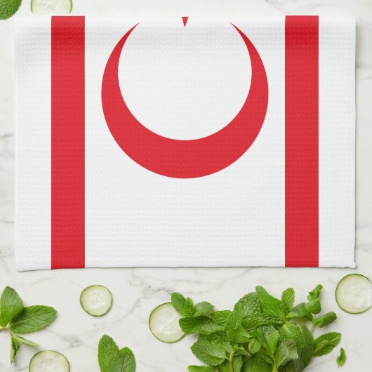 Fahne Nordzypern Geschirrtuch (Gefaltet)