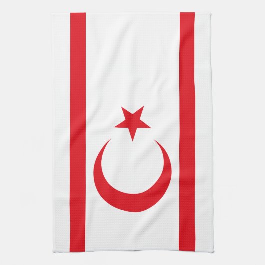 Fahne Nordzypern Geschirrtuch (Vertikal)