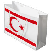 Fahne Nordzypern Große Geschenktüte (Vorderseite Schrägansicht)