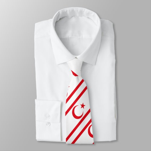 Fahne Nordzypern Krawatte (Gebunden)