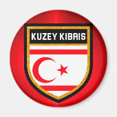 Fahne Nordzypern Magnet (Vorne)