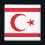Fahne Nordzypern Magnet<br><div class="desc">Patriotische Flagge Nordzyperns.</div>