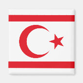 Fahne Nordzypern Magnet (Vorne)