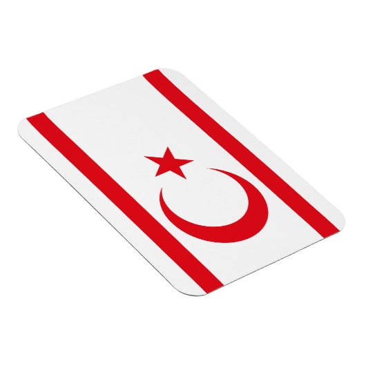 Fahne Nordzypern Magnet (Rechte Seite)