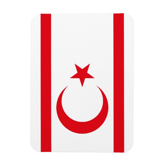 Fahne Nordzypern Magnet (Vertikal)