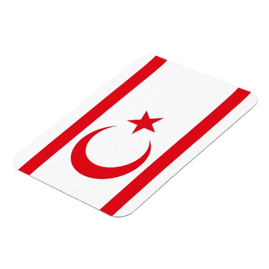 Fahne Nordzypern Magnet (Linke Seite)