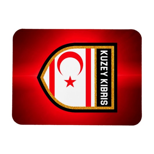 Fahne Nordzypern Magnet (Horizontal)